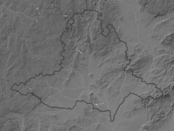 Йоморавский Область Чехии Карта Высот Оттенках Серого Озерами Реками — стоковое фото