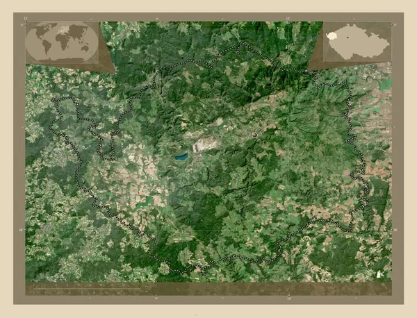 Karlovarsky Región República Checa Mapa Satelital Alta Resolución Mapas Ubicación — Foto de Stock