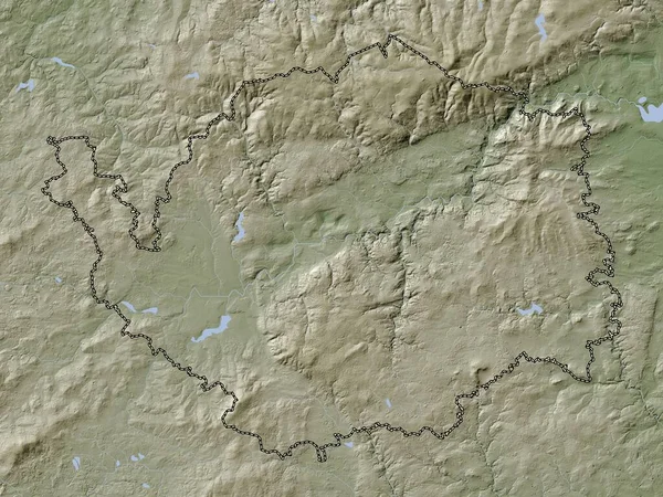 Karlovarsky Regione Della Repubblica Ceca Mappa Dell Elevazione Colorata Stile — Foto Stock