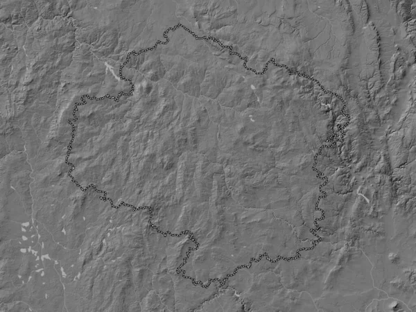 Kraj Vysocina Región República Checa Mapa Elevación Bilevel Con Lagos —  Fotos de Stock