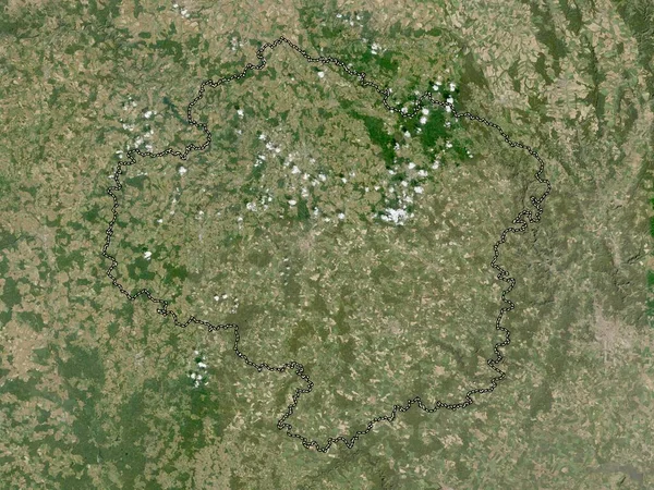 Kraj Vysocina Região República Checa Mapa Satélite Baixa Resolução — Fotografia de Stock