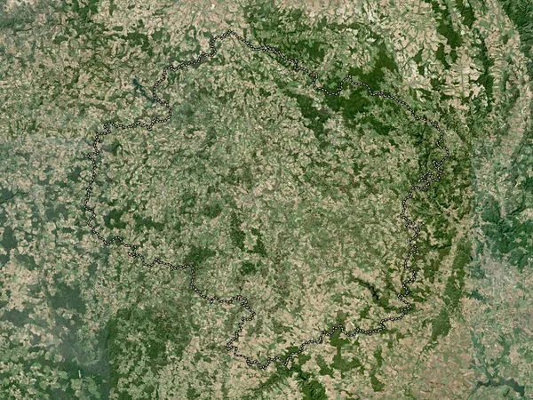 Kraj Vysocina Regionen Tjeckien Högupplöst Satellitkarta — Stockfoto