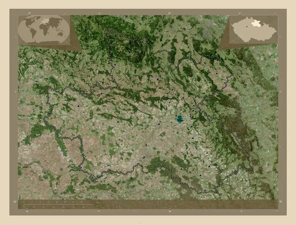 Kralovehradecky Región República Checa Mapa Satelital Alta Resolución Ubicaciones Las —  Fotos de Stock