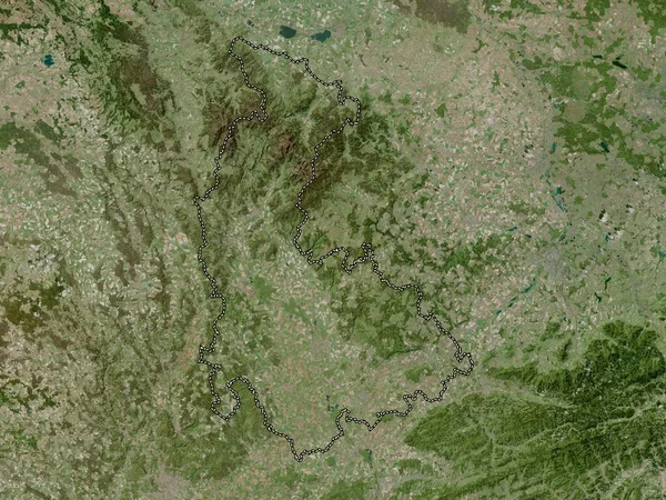 Olomoucky Regionen Tjeckien Högupplöst Satellitkarta — Stockfoto