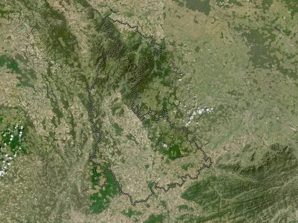 Ołomuniec Region Czech Mapa Satelitarna Niskiej Rozdzielczości — Zdjęcie stockowe