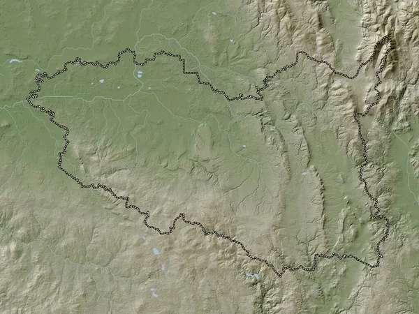 Pardubicky Region Czech Republic Elevation Map Colored Wiki Style Lakes — Stock Photo, Image