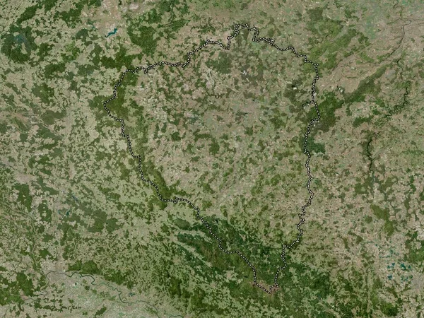 Plzensky Região República Checa Mapa Satélite Alta Resolução — Fotografia de Stock