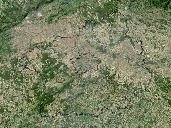 Stredocesky Regio Van Tsjechië Satellietkaart Met Hoge Resolutie — Stockfoto