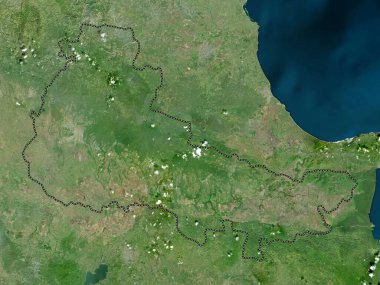 Duarte, Dominik Cumhuriyeti vilayeti. Yüksek çözünürlüklü uydu haritası