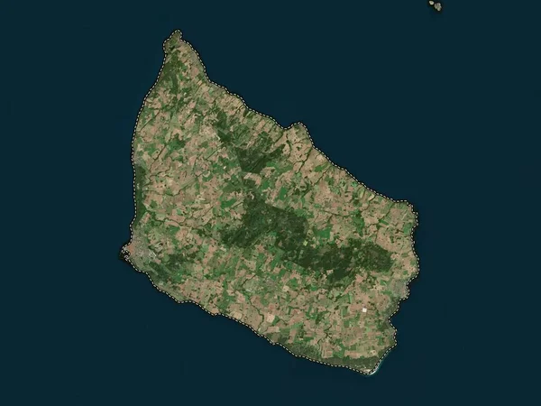 Bornholm Île Danemark Carte Satellite Haute Résolution — Photo