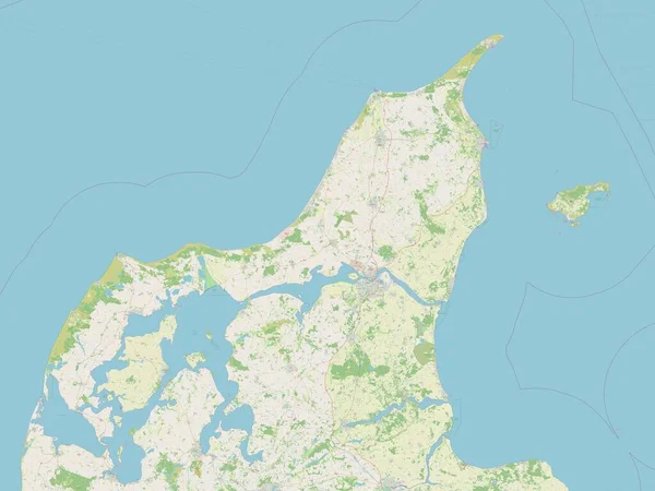 Nordjylland Región Dinamarca Mapa Calle Abierto —  Fotos de Stock