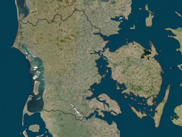 Syddanmark Oblast Dánska Satelitní Mapa Nízkým Rozlišením — Stock fotografie