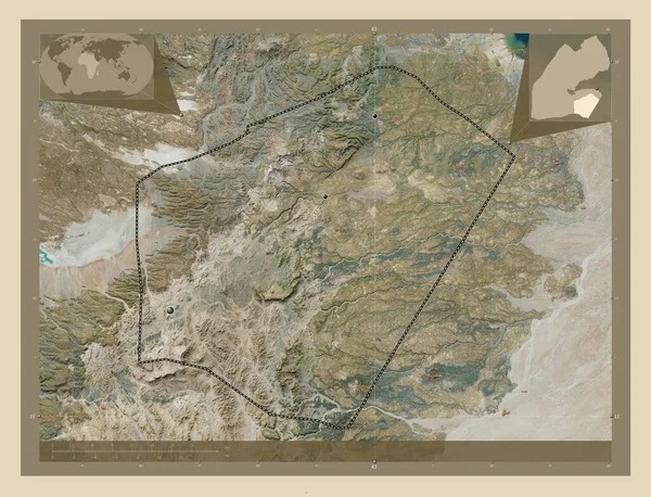 Ali Sabieh Region Djibouti High Resolution Satellite Map Locations Major — Stock Photo, Image