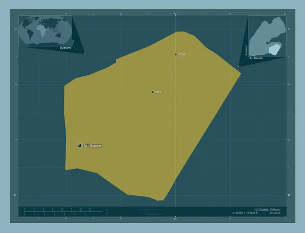 Ali Sabieh Région Djibouti Forme Couleur Unie Emplacements Noms Des — Photo