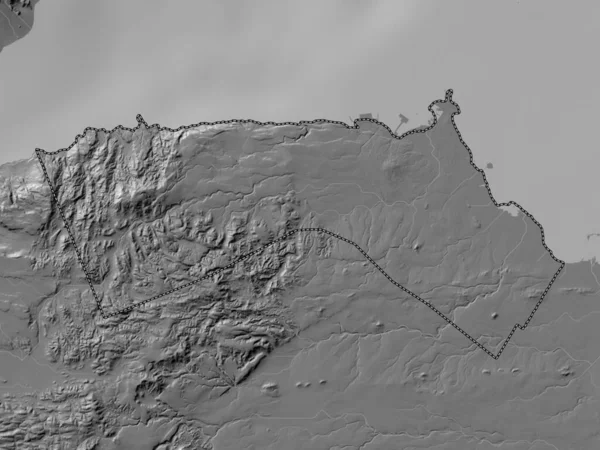 Джибути Город Джибути Карта Высот Билевеля Озерами Реками — стоковое фото