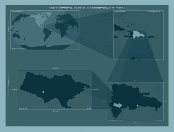 Bahoruco Provinz Dominikanische Republik Diagramm Das Die Lage Der Region — Stockfoto