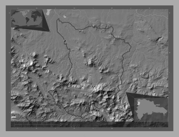 Dajabon Επαρχία Δομινικανής Δημοκρατίας Bilevel Υψομετρικός Χάρτης Λίμνες Και Ποτάμια — Φωτογραφία Αρχείου