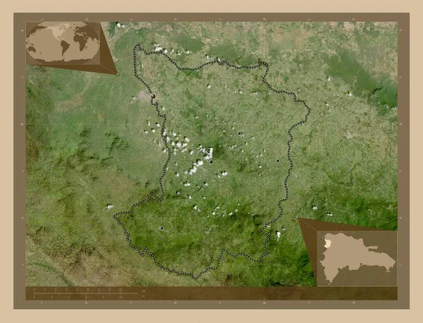 Dajabon Província República Dominicana Mapa Satélite Baixa Resolução Locais Das — Fotografia de Stock