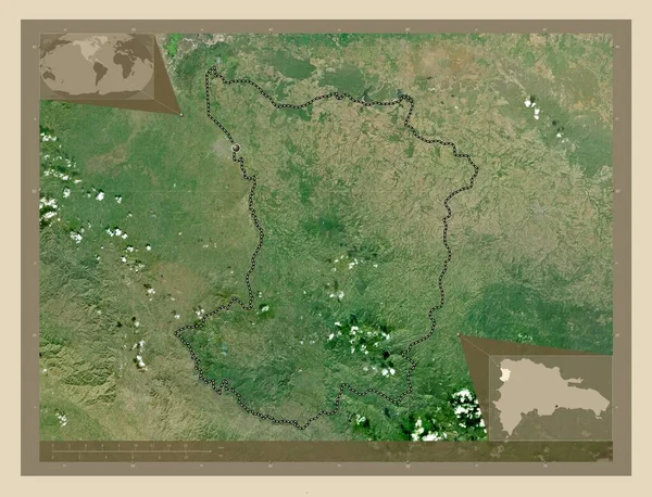 Dajabon Provincie Dominicaanse Republiek Satellietkaart Met Hoge Resolutie Hulplocatiekaarten Hoek — Stockfoto