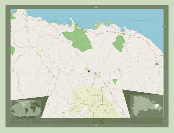 Seybo Provincia Della Repubblica Dominicana Mappa Stradale Aperta Mappa Della — Foto Stock