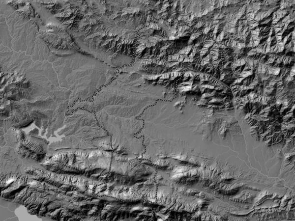 Elias Pina Province Dominican Republic Bilevel Elevation Map Lakes Rivers — Stock Photo, Image