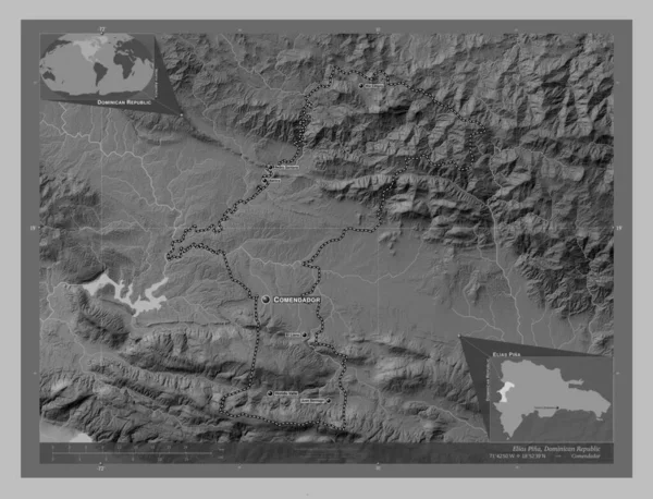 Elias Pina Επαρχία Δομινικανής Δημοκρατίας Υψόμετρο Διαβαθμίσεων Του Γκρι Λίμνες — Φωτογραφία Αρχείου