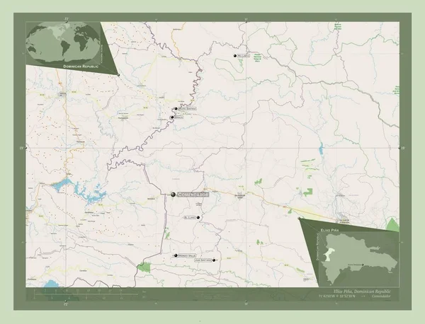 Elias Pina Provinz Dominikanische Republik Open Street Map Orte Und — Stockfoto