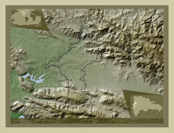 Elias Pina Provincie Dominikánská Republika Zdvihová Mapa Zbarvená Stylu Wiki — Stock fotografie