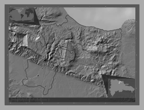 Espaillat Oblast Dominikánské Republiky Mapa Nadmořské Výšky Jezery Řekami Umístění — Stock fotografie