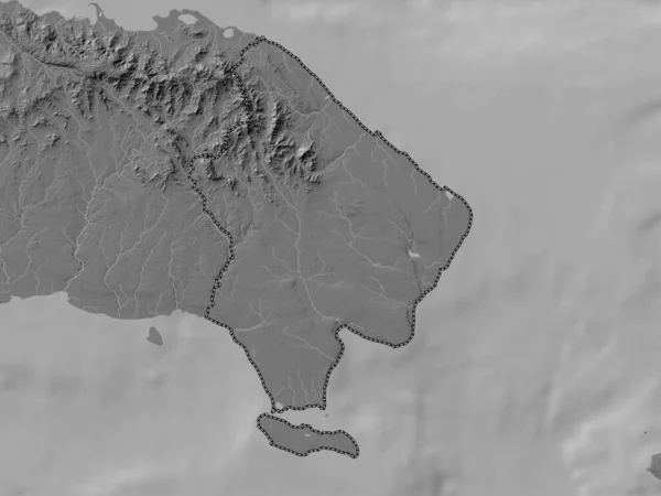 Altagracia Prowincja Dominikany Dwupoziomowa Mapa Wysokości Jeziorami Rzekami — Zdjęcie stockowe