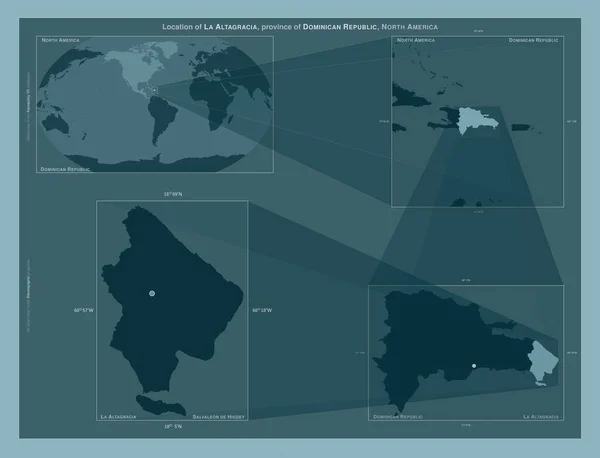 Altagracia Provincia República Dominicana Diagrama Que Muestra Ubicación Región Mapas —  Fotos de Stock