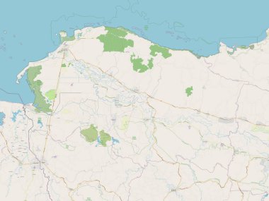 Monte Cristi, Dominik Cumhuriyeti ili. Açık Sokak Haritası