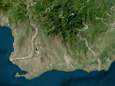 Peravia, Dominik Cumhuriyeti ili. Düşük çözünürlüklü uydu haritası