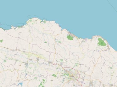 Puerto Plata, Dominik Cumhuriyeti ili. Açık Sokak Haritası