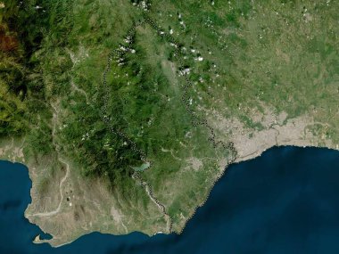 San Cristobal, Dominik Cumhuriyeti ili. Düşük çözünürlüklü uydu haritası