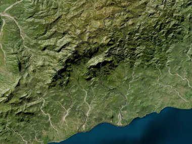 Ainaro, Doğu Timor belediyesi. Düşük çözünürlüklü uydu haritası