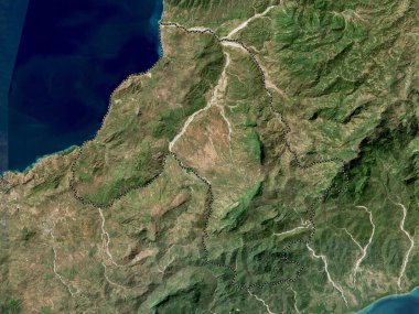 Bobonaro, Doğu Timor belediyesi. Yüksek çözünürlüklü uydu haritası