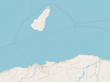 Dili, Doğu Timor belediyesi. Açık Sokak Haritası