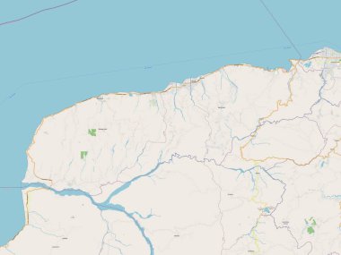 Liquica, Doğu Timor belediyesi. Açık Sokak Haritası