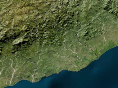 Manufahi, Doğu Timor belediyesi. Düşük çözünürlüklü uydu haritası