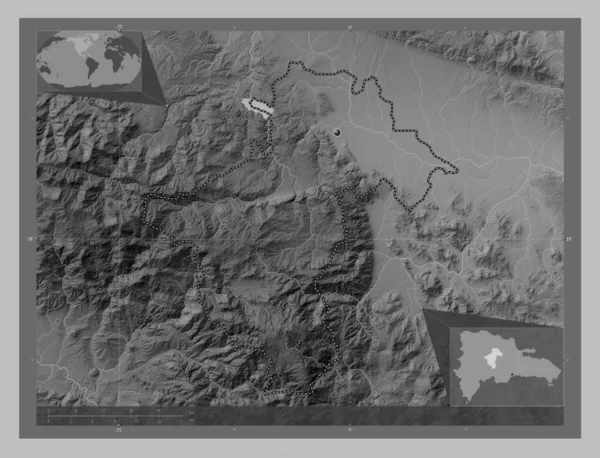 Βέγκα Επαρχία Δομινικανής Δημοκρατίας Υψόμετρο Διαβαθμίσεων Του Γκρι Λίμνες Και — Φωτογραφία Αρχείου