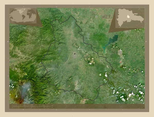 Monseñor Nouel Provincia República Dominicana Mapa Satelital Alta Resolución Mapas —  Fotos de Stock