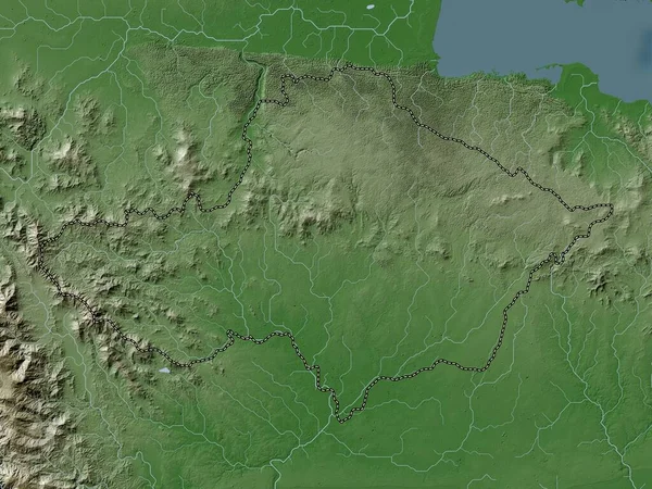 Monte Plata Provincia República Dominicana Mapa Elevación Coloreado Estilo Wiki — Foto de Stock