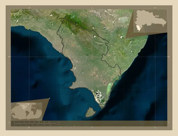 Pedernales Provincii Dominikánská Republika Satelitní Mapa Vysokým Rozlišením Umístění Velkých — Stock fotografie