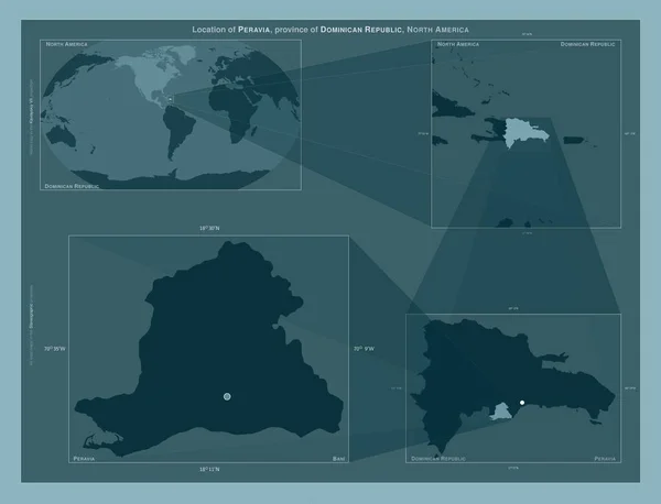 Peravia Провінція Домініканської Республіки Діаграма Показує Розташування Регіону Мапах Великого — стокове фото
