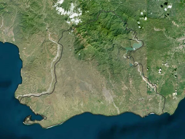 Peravia Province Dominican Republic High Resolution Satellite Map — Stock Photo, Image