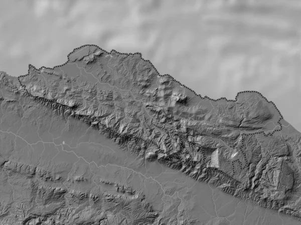 Puerto Plata Provincia República Dominicana Mapa Elevación Bilevel Con Lagos — Foto de Stock