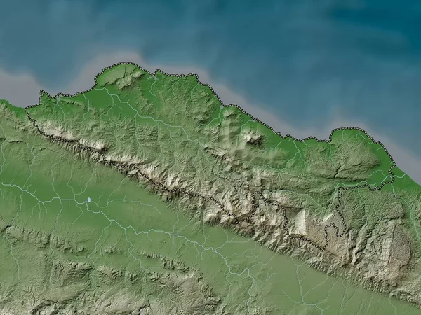 Puerto Plata Επαρχία Της Δομινικανής Δημοκρατίας Υψόμετρο Χάρτη Χρωματισμένο Wiki — Φωτογραφία Αρχείου
