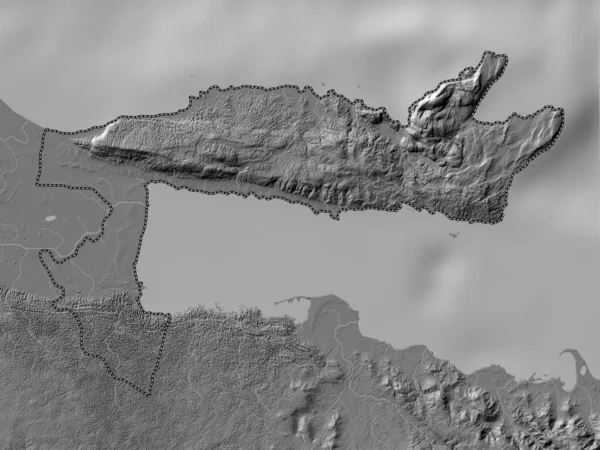 Samana Province Dominican Republic Bilevel Elevation Map Lakes Rivers — Stock Photo, Image