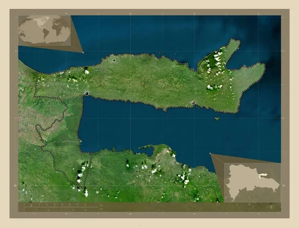 Samana Provincia Della Repubblica Dominicana Mappa Satellitare Alta Risoluzione Località — Foto Stock